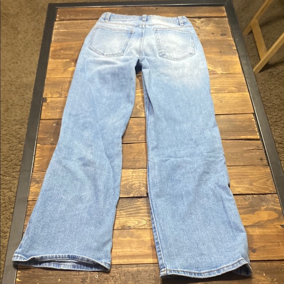 Rue21 Blue Flare Wide Leg Jeans with Distressed Details - Picture 6 of 10